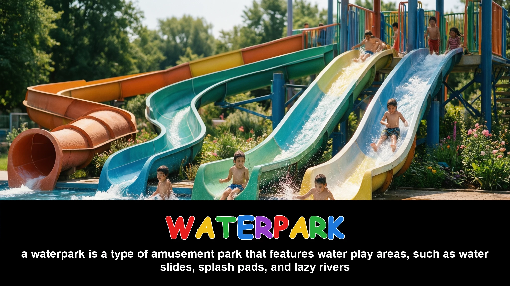 English Illustration for waterpark